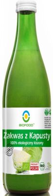 Biofood Zakwas z Kapusty 100% ekologiczny Kiszony 0,5 l