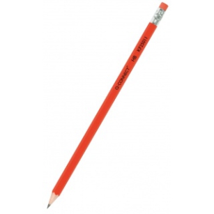 Ołówek Drewniany Z Gumką Q-Connect Hb, Lakierowany, Czerwony