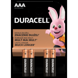 Baterie alkaliczne Duracell typ AAA 4szt.  upgrade