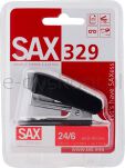 Sax Zszywacz 329, zszywa do 20 kartek, czarny, zszywki GRATIS - 2