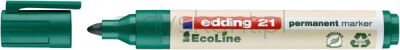 Edding Marker permanentny e-21 ecoLine, 1,5-3 mm, zielony [BIURO]