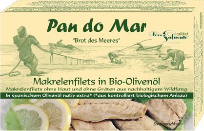 Makrela Filety W Bio Oliwie Z Oliwek Extra Virgin 120 G (90 G) - Pan Do Mar [BIO]