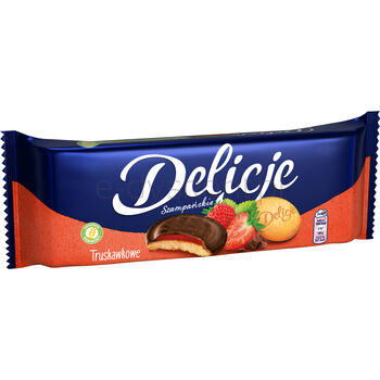 Delicje szampańskie Truskawkowe 147g
