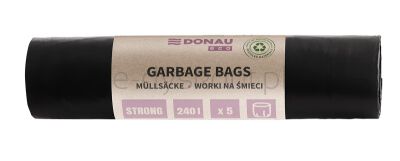 Donau ECO Worki na śmieci mocne (LDPE), 240l, 5 szt., czarne