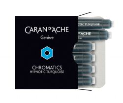 Caran D'ache Naboje Chromatics Hypnotic Turquoise, 6szt., turkusowe