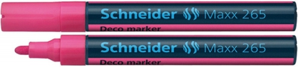 Marker kredowy SCHNEIDER Maxx 265 Deco, okrągły, 2-3mm, zawieszka, różowy