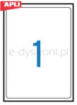 Apli Etykiety uniwersalne 199,6x289,1mm, zaokrąglone, białe 100 ark. - 2