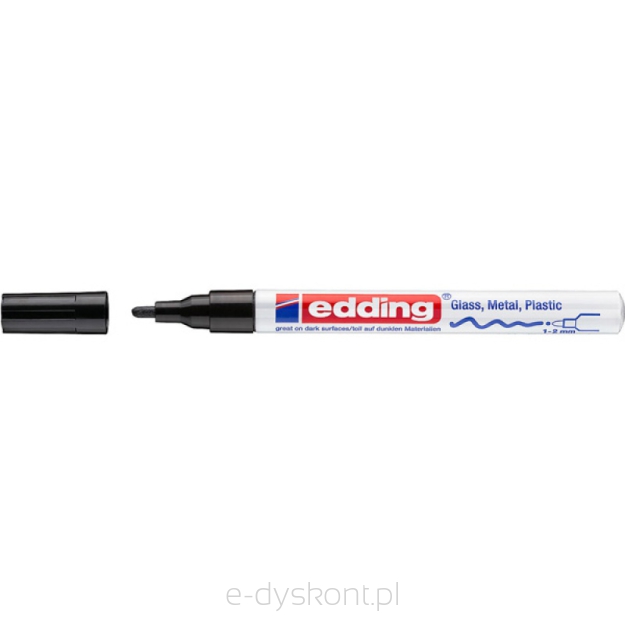 Marker olejowy połyskujący e-751 EDDING, 1-2 mm, czarny