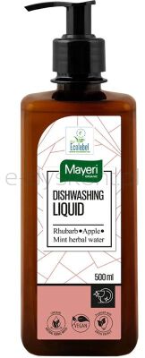 Mayeri Płyn do mycia naczyń z wodą miętową , rabarbar-jabłko, wegański, certyfikowany ecolabel 500 ml