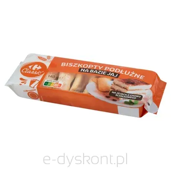 Carrefour Classic Biszkopty podłużne na bazie jaj 140 g