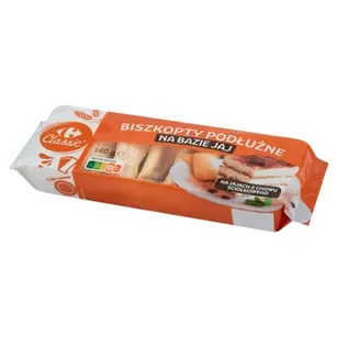 Carrefour Classic Biszkopty podłużne na bazie jaj 140 g