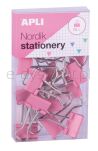 Apli Klipy Do Dokumentów Nordik, 19 Mm, 15 Szt., Pudełko Z Zawieszką, Mix Kolorów Pastel  - 2