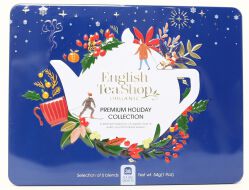 English Tea Shop Zestaw Herbatek Premium Holiday Collection W Ozdobnej Niebieskiej Puszce Bio 72G Bn
