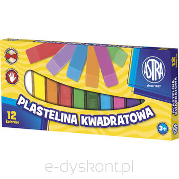 Plastelina kwadratowa Astra 12 kolorów