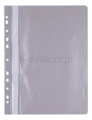 Office Products Skoroszyt, Pp, A4, Miękki, 100/170Mikr., Wpinany, Szary