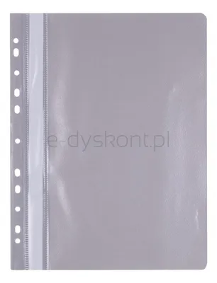 Office Products Skoroszyt, Pp, A4, Miękki, 100/170Mikr., Wpinany, Szary