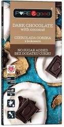 Pure & Good Czekolada Gorzka Z Kokosem Bez Dodatku Cukru 75G