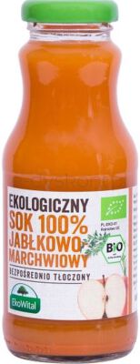Ekowital Sok Jabłkowo-Marchwiowy 100 % Bio 250 Ml