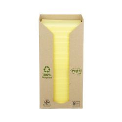 Post-It Bloczek Samoprzylepny Ekologiczny (654-1T), 76X76Mm, 16X100 Kart., Żółty