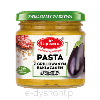 Urbanek Pasta Z Grillowanym Bakłażanem I Suszonymi Pomidorami 180G 