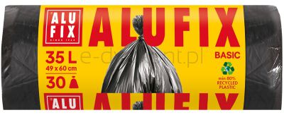 Alufix Worki na śmieci Economy, HDPE, 35l, 30 szt., Czarna