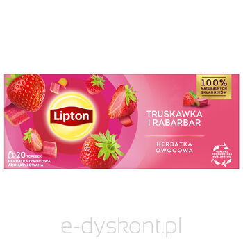 Lipton Herbata Fruit Truskawka I Rabarbar 20Tb