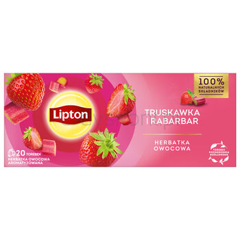 Lipton Herbata Fruit Truskawka I Rabarbar 20Torebek