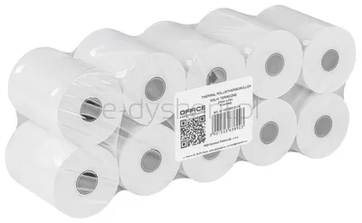 Rolki termiczne Office Products, 57mm x 45m, gr. 48 +/- 6, 10 szt., białe