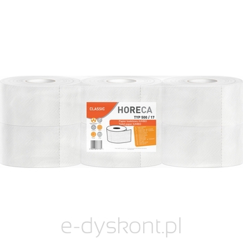Horeca Classic Papier Toaletowy Jumbo Typ 500/18 6 Rolek 2-Warstwowy