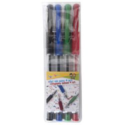 Gimboo Długopis żelowy Classic, 0,5mm, 4 szt., zawieszka, mix kolorów [BIURO]