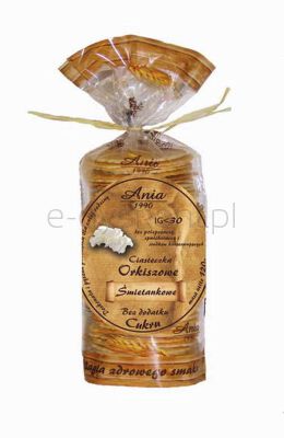 Ania Ciasteczka Orkiszowe Śmietankowe B/C 120 G