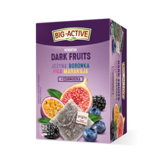 Big-Active Herbatka Owocowa Dark Fruits Jeżyna, Borówka, Figa, Marakuja + Czarnuszka 20Torebek X 2,25G/45G