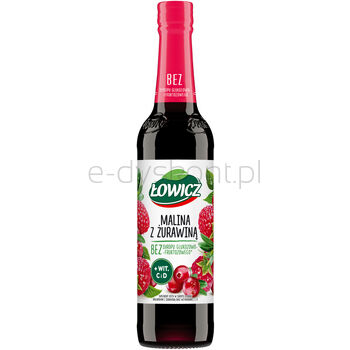 Łowicz Syrop Malinowy Z Żurawiną 400 Ml