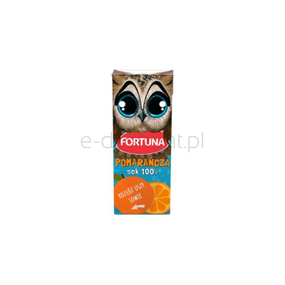 Fortuna Zwierzaki Sok 100% Pomarańcza kartonik 200 ml