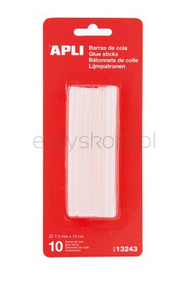 Apli Klej termotopliwy 7,5mm, 10szt., transparentny 
