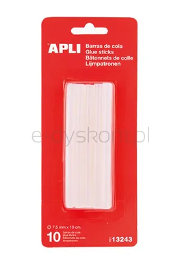 Apli Klej termotopliwy 7,5mm, 10szt., transparentny 