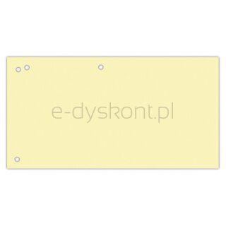 Office Products Przekładki karton, 1/3 A4, 240x105mm, 100szt., żółte [BIURO]