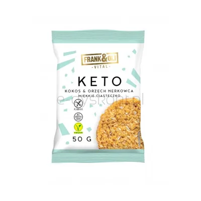 Frank & Oli Keto miękkie ciasteczko kokos & orzech nerkowca 50g