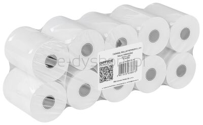 Rolki termiczne Office Products, 57mm x 40m, gr. 48 +/- 6, 10 szt., białe