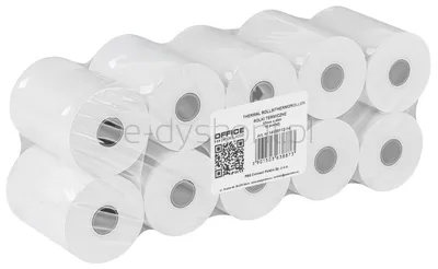 Rolki termiczne Office Products, 57mm x 40m, gr. 48 +/- 6, 10 szt., białe