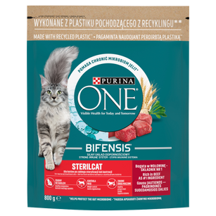 Purina One Karma Dla Kotów Sterilicat Bogata W Wołowinę I Pszenicę 800G