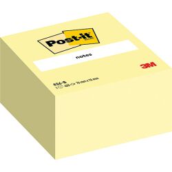 Post-It Kostka Samoprzylepna (636B), 76X76Mm, 1X450 Kart., Żółta 