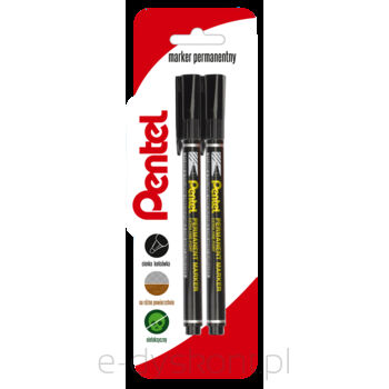 Pentel Foliopis z cienką okrągłą końcówką NF450 - czarny x 2