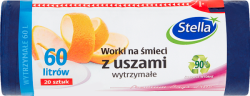 Stella Worki na śmieci z uszami, 60 l, 20 szt., granatowe, granatowy