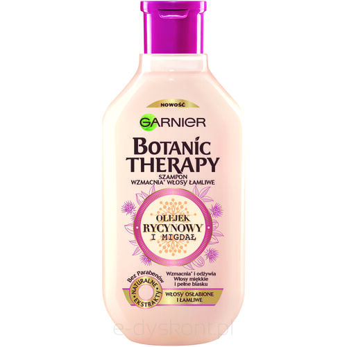 Botanic Therapy Szampon Do Włosów Osłabionych I Łamliwych Olejek Rycynowy Migdał 400 Ml