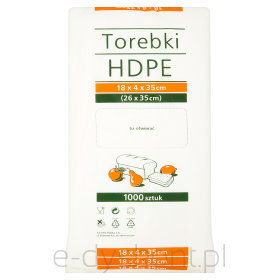 Torebki Spożywcze 18X4X35Cm 26X35Cm 1000 Sztuk Hdpe