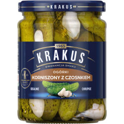 Krakus Ogórki KorniSzampony Z Czosnkiem 500 G