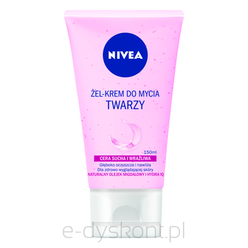 Nivea Żel-Krem Do Mycia Twarzy Cera Sucha I Wrażliwa 150 Ml