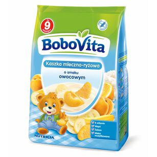 Bobovita Smaczna Kolacja Kaszka Mleczno-Ryżowa 3 Owoce Po 6 Miesiącu 230 G