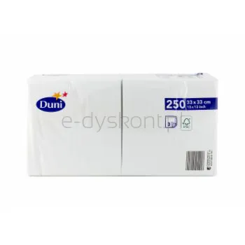 Duni Serwetki 3 Warstwowe 33X33 Cm Biały 250 Szt.